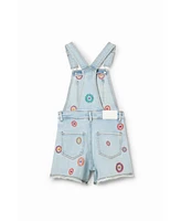 Desigual Girls Girls's Embroidered denim dungarees