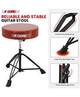 5 Core Drum Throne Padded Guitar Stool Height Adjustable Drummer Seat Music Chair for Adults And Kids Ds Blkch Cml Br