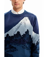 Desigual Men's Fine landscape pullover