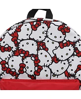 Sanrio Hello Kitty Head Toss Aop with Hello Kitty Verbiage Travel Backpack