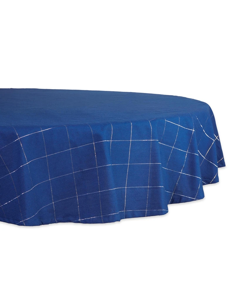 Design Imports Windowpane Tablecloth 70 Round