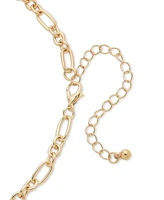 Holiday Lane Gold-Tone Santa Letter Charm Necklace, 18" + 3" extender, Created for Macy's