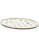 Mackenzie-Childs Sterling Check Small Oval Platter