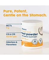 NativePath Mct Oil Powder Supplement - Unflavored Mct powder with keto-friendly C8 MCTs. Free of dairy, gluten and GMOs, 25 servings