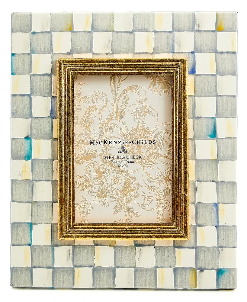 Mackenzie-Childs Sterling Check Frame, 4" x 6"