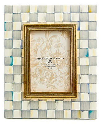 Mackenzie-Childs Sterling Check Frame, 4" x 6"