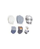 Hudson Baby Baby Boys Hudson Caps or Headbands, Bibs, Mittens and Socks 12pc Set, Dinosaur, 0-6 Months
