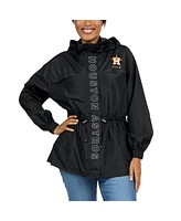 Wear by Erin Andrews Women's Black Houston Astros Full-Zip Windbreaker Hoodie Jacket