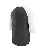 Fanatics Men's Black/Cream Tampa Bay Rays Historical Win 3/4-Sleeve Henley T-Shirt