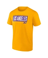 Fanatics Men's Gold Los Angeles Lakers Box Out T-Shirt