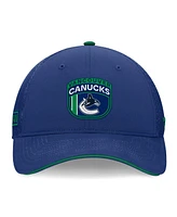 Fanatics Men's Blue Vancouver Canucks 2024 Nhl Draft on Stage Trucker Adjustable Hat