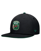 Fanatics Men's Black Minnesota Wild 2024 Nhl Draft Snapback Hat