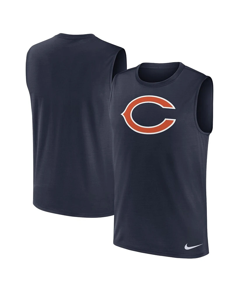 Nike Men's Navy Chicago Bears Blitz Legend Muscle Perform Tank Top