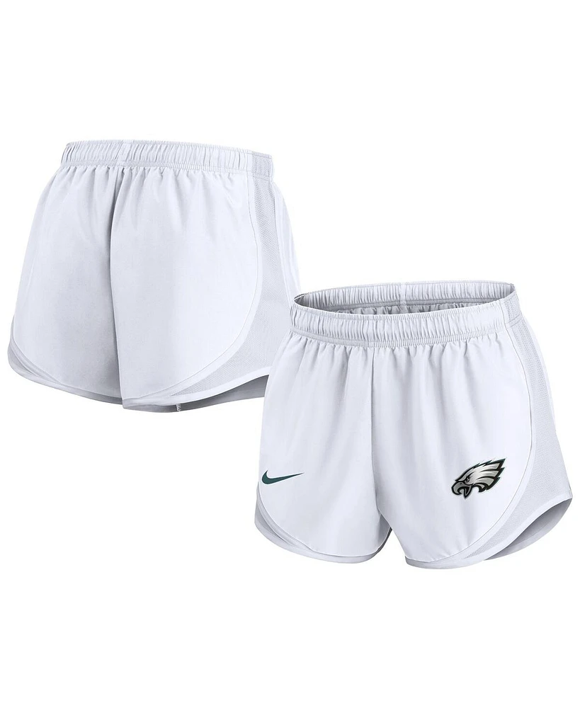 Nike Women's White Philadelphia Eagles Tempo Shorts