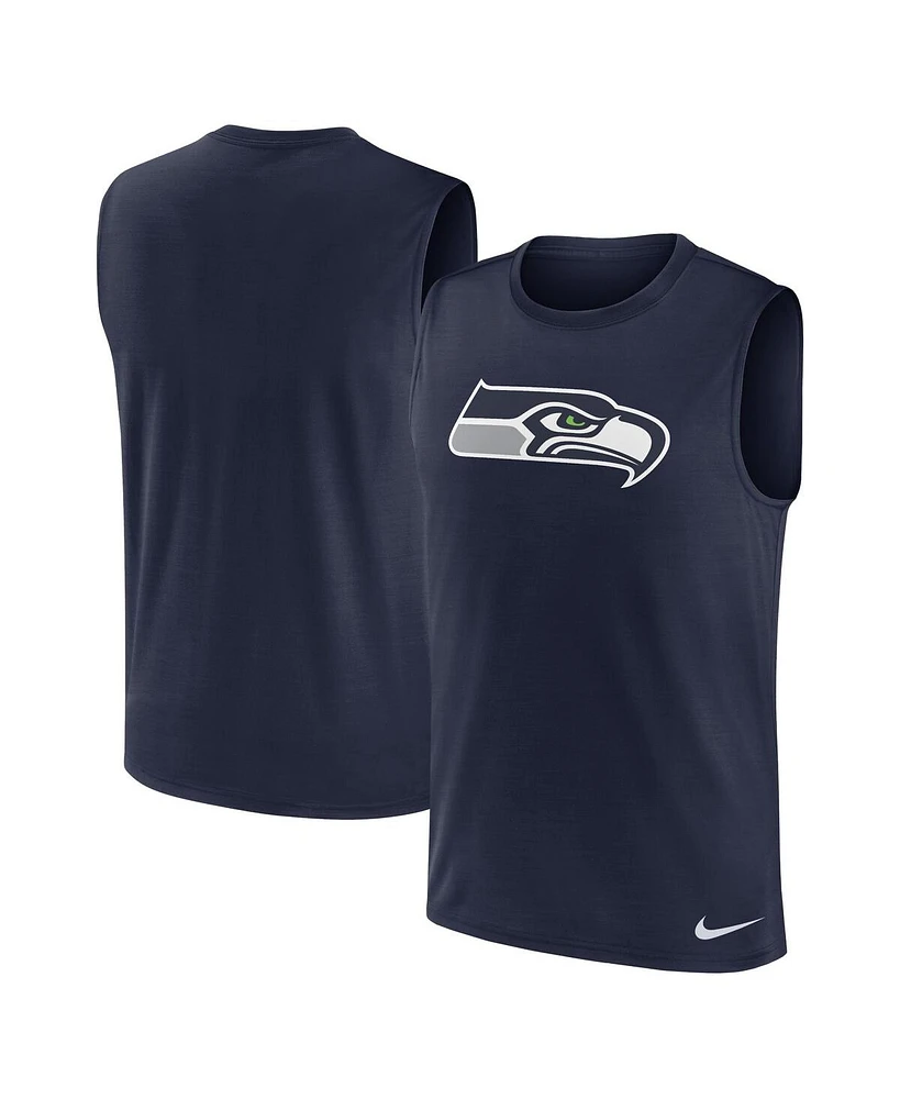 Nike Men's College Navy Seattle Seahawks Blitz Legend Muscle Perform Tank Top