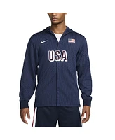 Nike Men's Blue Usa Basketball Authentic On-Court Game Full-Zip Jacket