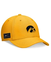 Nike Men's and Women's Gold Iowa Hawkeyes 2024 Sideline Rise Swoosh Flex Hat