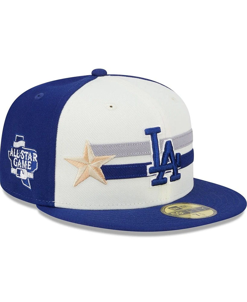 New Era Men's Cream/Royal Los Angeles Dodgers 2024 Mlb All-Star Game Workout 59FIFTY Fitted Hat