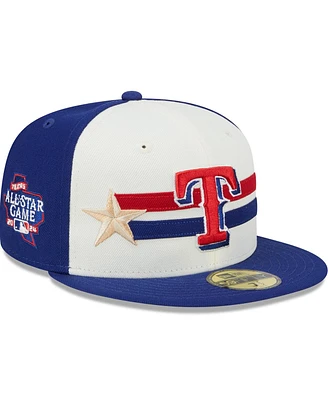 New Era Men's Cream/Royal Texas Rangers 2024 Mlb All-Star Game Workout 59FIFTY Fitted Hat