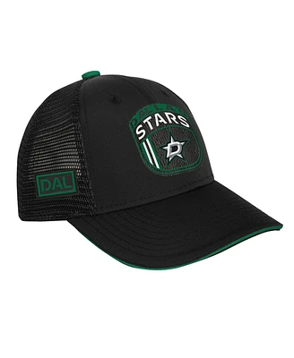 Fanatics Big Boys and Girls Black Dallas Stars 2024 Nhl Draft on Stage Trucker Adjustable Hat