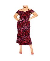 City Chic Women's Mariah Print Dress