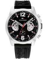 Tommy Hilfiger Men's Quartz Black Silicone Watch 46mm