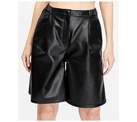 Furniq Uk Women's Leather Fashion Shorts