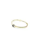 Swarovski Evil Eye, Blue, Gold-Tone Plated Symbolica Bangle