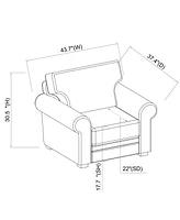 Sugift 43.7" W Accent Chair