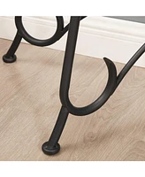 Elegant Rustic Glass Coffee Table Set with Versatile Configuration