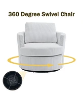 Streamdale Furniture Premium Swivel Armchair with Spacious Seating and Durable Construction