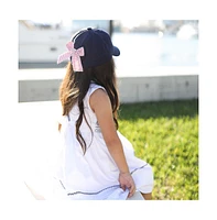 Bits & Bows Girls Girls Lobster Bow Baseball Hat in Navy