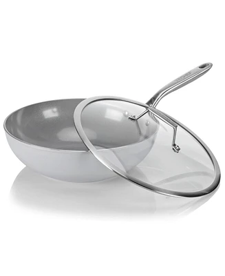 Techef - CeraTerra - 12 Inch Wok/Stir-Fry Pan with Cover