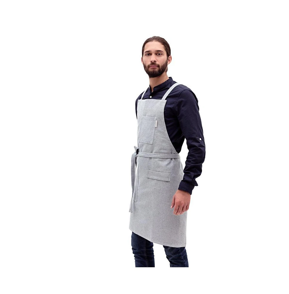 Meema Meema, Blue Crossback Bib Apron