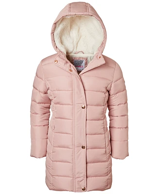 Kensie Girl Big Girls Faux-Sherpa-Lined Midi-Length Puffer Jacket