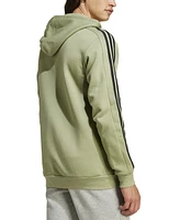 adidas Men's Essentials 3-Stripes Regular-Fit Full-Zip Fleece Hoodie, Regular & Big Tall