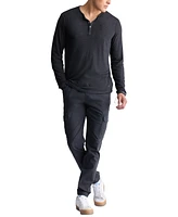 Men's Kaduk Long-Sleeve Burnout Henley Top