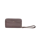 Lodis Leather Details Zip Wristlet Bag