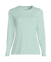 Lands' End Plus Crew Neck Long Sleeve Rash Guard Upf 50 Sun Protection Swim Tee