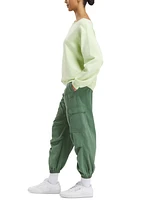 Reebok Women's Wardobe Essentials Drawstring-Waist Cargo Pants