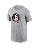 Nike Men's Heather Gray Florida State Seminoles Primetime Evergreen Logo T-Shirt