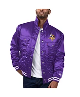 Men's Levi's x Starter Purple Minnesota Vikings Silver Tab Trucker Full-Snap Jacket