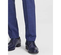 Hugo by Boss Men's Modern-Fit Windowpane Check Suit Pants