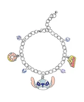 Disney Lilo and Stitch Fashion Donut and Pie Crystal Charm Bracelet