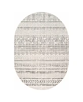 Main Street Rugs Lyon LYN843 5'x7' Oval Area Rug