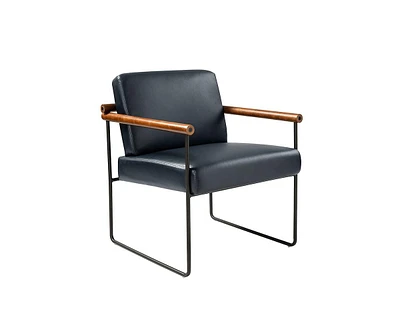 Hulala Home Justo Modern Arm Chair with Sturdy Metal Tube Side