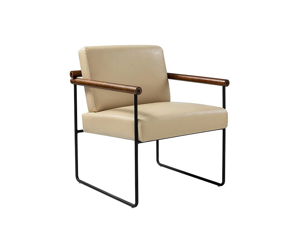 Hulala Home Justo Modern Arm Chair with Sturdy Metal Tube Side