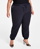 Nina Parker Trendy Plus Wide-Leg Joggers