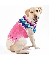 Chilly Dog Pink Ski Bum Dog Sweater - Medium