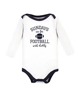 Hudson Baby Baby Boys Cotton Long-Sleeve Bodysuits, 5-Pack, Preemie